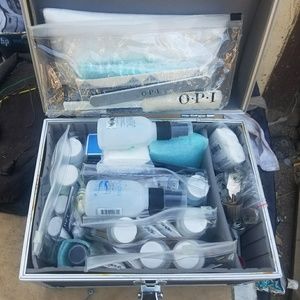 Brand New opi professional nail kit with case